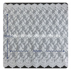 Chine Chantilly floral bordé a cranté la dentelle, BV/SA robe nuptiale 150 x 300 cm fournisseur