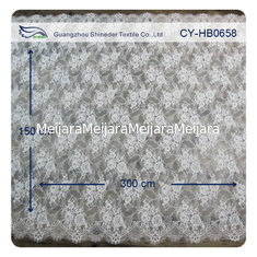 Chine Normale bordée crantée florale ene ivoire en nylon teignant le tissu nuptiale de dentelle de robe fournisseur