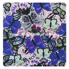 Chine Customed a brodé le tissu de dentelle, robe florale de mode de textiles de coton fournisseur