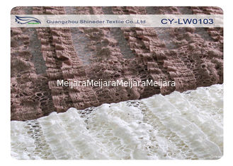 Chine Tissu respirable adapté aux besoins du client de dentelle de bout droit de couleur avec GV CY-LW0103 de largeur de 130cm fournisseur