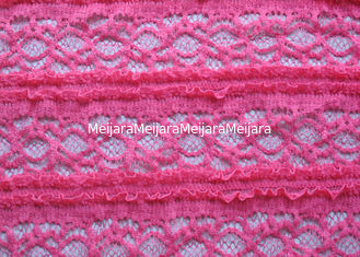 Chine Bout droit à crochet rose sensible de tissu de dentelle en vêtement de dames, Rétrécissement-Résistant fournisseur