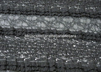 Chine Largeur Rétrécissement-Résistante CY-LW0182 du noir 130cm de tissu de dentelle de bout droit de sous-vêtements fournisseur