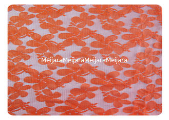 Chine Tissu 100% de dentelle de polyester d'orange pour la robe à la mode, lingerie CY-CT8556 fournisseur