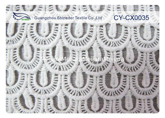 Chine Tissu blanc de dentelle de coton fournisseur