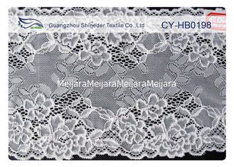 Chine Équilibre en nylon de tissu de dentelle de coton extensible blanc pour la robe de mariage CY-HB0198 fournisseur