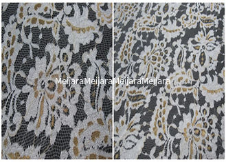 Chine Tissu métallique coloré de dentelle de fleur de bout droit, tissu cranté de dentelle de bord fournisseur