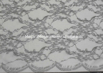 Chine Tissu métallique argenté en nylon de dentelle de fil pour les chemises de nuit CY-LW0632 antistatique fournisseur