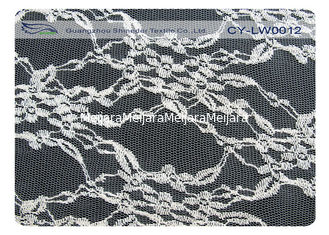 Chine tissu de dentelle cranté par nylon de coton de largeur de 150cm pour les robes de mariage CY-LW0012 fournisseur