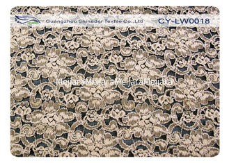Chine Tissu en nylon CY-LW0018 anti-rétrécissement élégant de dentelle de coton élastique de fleur fournisseur