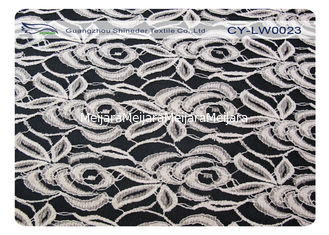 Chine Le tissu en nylon de dentelle de coton élastique pour Underdress nylon de 30% + le coton CY-LW0023 de 70% fournisseur