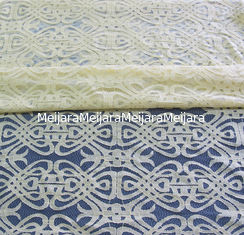 Chine Teinture qui respecte l'environnement de coton de voile de tissu en nylon jaune de dentelle pour la décoration CY-DK0035 de rideau fournisseur