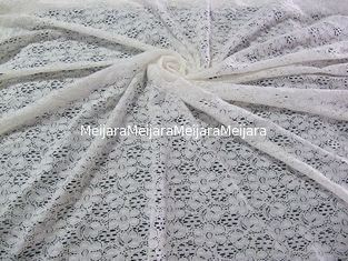 Chine Tissu en nylon de dentelle de coton floral en ivoire avec la teinture libre d'azo pour Madame Dress CY-DK0029 fournisseur