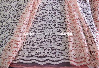 Chine Rose en nylon de tissu de maille de dentelle de coton qui respecte l'environnement largeur CY-DK0025 de 145CM - de 150CM fournisseur