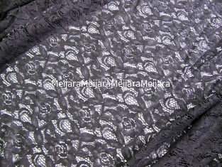 Chine tissu en nylon CY-LW0032 tricoté par noir de dentelle de coton soluble dans l'eau de 150cm fournisseur