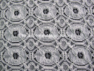 Chine Tissu en nylon de dentelle de coton Rétrécissement-Résistant, tissu géométrique CY-LW0154 de fleur fournisseur