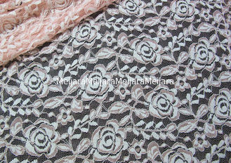 Chine Tissu extensible de dentelle de polyester de Spandex de coton avec la dentelle de fleur tricotée par maille fournisseur