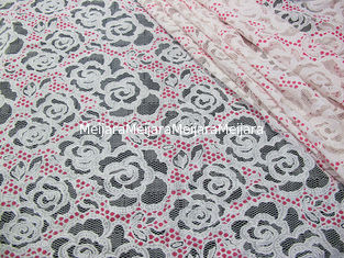 Chine Copie blanche de Rose de tissu de dentelle de polyester de coton pour la lingerie/soutien-gorge (CY-DK0033) fournisseur
