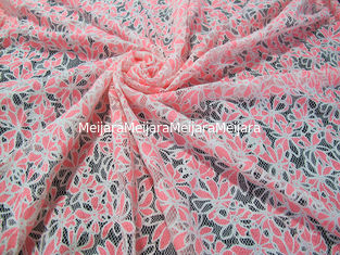 Chine Tissu sur toute la surface coloré de dentelle de polyester de coton avec la dentelle de fleur de burn-out fournisseur