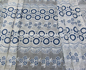 Chine Dentelle de fleur de burn-out de tissu de dentelle de polyester de point colorée par coton pour des filles 'robe et des jupes (CY-DK0022) fournisseur
