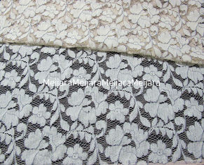 Chine Matériel élastique gris de dentelle de corde/tissu de coton en nylon visqueux floral CY-DK0011 fournisseur