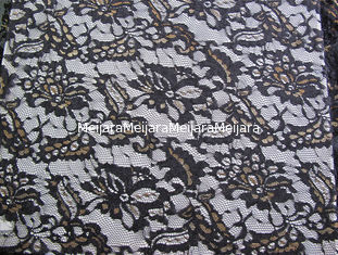 Chine Tissu en nylon métallique de dentelle écologique pour le noir CY-LW0219 d'habillement fournisseur