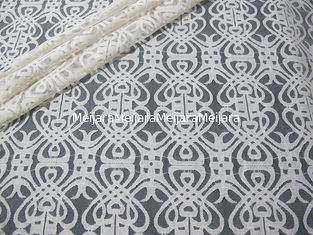 Chine Le tissu/élastique en nylon de dentelle de coton gris de voile a tricoté le tissu SYD-0003 de dentelle fournisseur