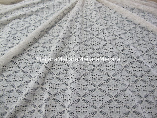 Chine Tissu en nylon de dentelle de coton étirable pour l'habillement, tissu de maille de dentelle fournisseur