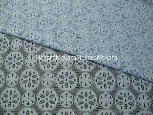Chine Matériel en nylon de robe de conception de flocon de neige de tissu de dentelle de coton de bleu royal fournisseur