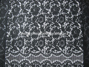 Chine Rétrécissement-Résistant tricoté floral de tissu de dentelle attaché par nylon noir fournisseur
