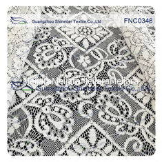 Chine corde noire florale rhombique de polyester de coton de 150CM de tissu en nylon de dentelle fournisseur