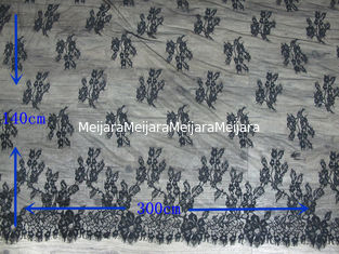 Chine Grand nylon noir de l'équilibre 100% de dentelle de cil de mode pour Madame Dress CY-HB0481 fournisseur
