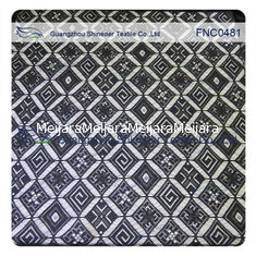 Chine Tissu en nylon de dentelle de rayonne rhombique noire de mariage fournisseur