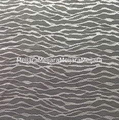 Chine Rayures légères en nylon blanches de tissu de dentelle pour la literie et le textile à la maison fournisseur