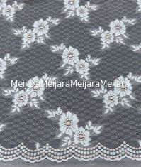Chine Tissu en nylon de dentelle de coton orange-clair de fleur pour la robe, vêtements de mode, robe de mariage fournisseur