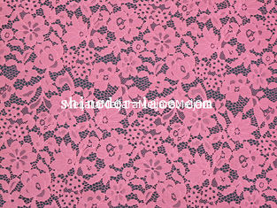 Chine Le rouge de Rose a attaché la largeur SYD-0132 de la conception 150cm de fleur de mode de tissu de dentelle fournisseur
