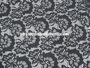 Chine Conception simple de cavité de fleur de coton de tissu en nylon noir de dentelle pour l'habillement SYD-0174 fournisseur