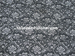 Chine Fleur sur toute la surface de tissu de dentelle de bout droit de noir de conception de Custume pour les femmes SYD-0184 fournisseur