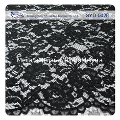 Chine Tissu de dentelle attaché par macramé noire moderne par la cour, qui respecte l'environnement fournisseur