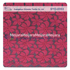 Chine Tissu suisse de dentelle attaché par nylon rouge de robe de mariage de mode, brodé fournisseur