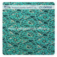 Chine Tissu métallique vert de dentelle de guipure, dentelle en nylon de fleur de tissu de coton fournisseur