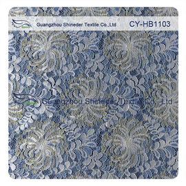 Tissu en nylon métallique de dentelle de Chantilly de couleur multi, équilibre de dentelle de cil pour la robe des femmes fournisseur
