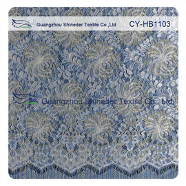 Tissu en nylon métallique de dentelle de Chantilly de couleur multi, équilibre de dentelle de cil pour la robe des femmes fournisseur