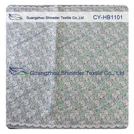 La double couleur verte Matalic a brodé le tissu de dentelle/tissu de couture fournisseur