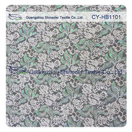 La double couleur verte Matalic a brodé le tissu de dentelle/tissu de couture fournisseur