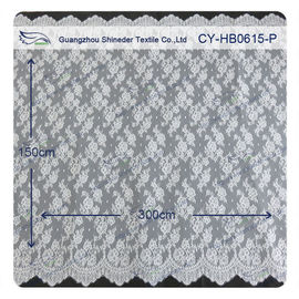 Chantilly floral bordé a cranté la dentelle, BV/SA robe nuptiale 150 x 300 cm fournisseur