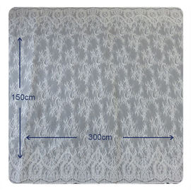 Dentelle 150x300cm/PC, tissu floral en ivoire de Chantilly de robe de mariage cranté bordé fournisseur