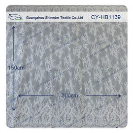 Dentelle 150x300cm/PC, tissu floral en ivoire de Chantilly de robe de mariage cranté bordé fournisseur