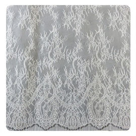 Dentelle 150x300cm/PC, tissu floral en ivoire de Chantilly de robe de mariage cranté bordé fournisseur