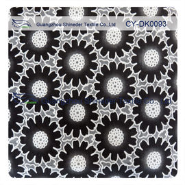 Grand tissu floral noir de dentelle de coton de mode, polyester du coton 50% de 50% fournisseur