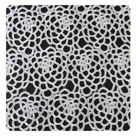 Tissu antique de dentelle de broderie de polyester de bout droit, fleur blanche fournisseur